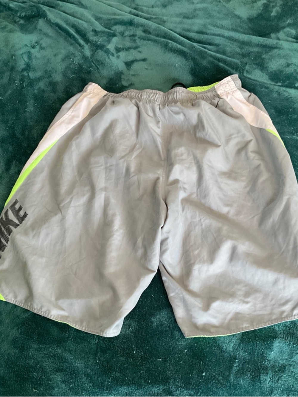 Nike Basketball Shorts Gray Spellout Lined Mens 3XLT Tall Active Sports Workout - Picture 2 of 8